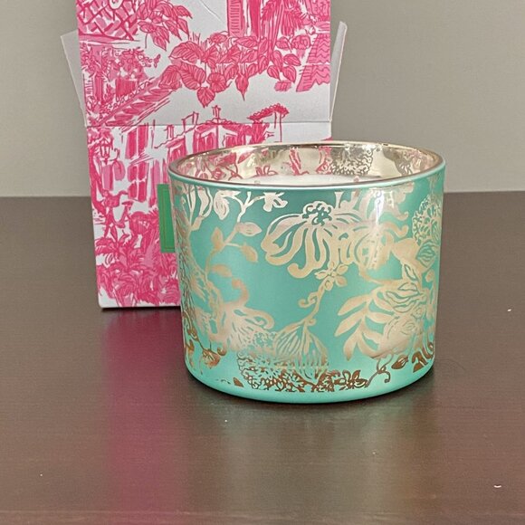 Lilly Pulitzer Electroplated Sand Bar Candle NIB - Picture 7 of 10